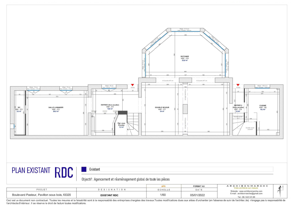Organisation du rez de chaussee