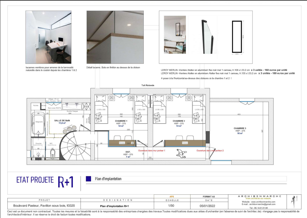 Amenagement des chambres